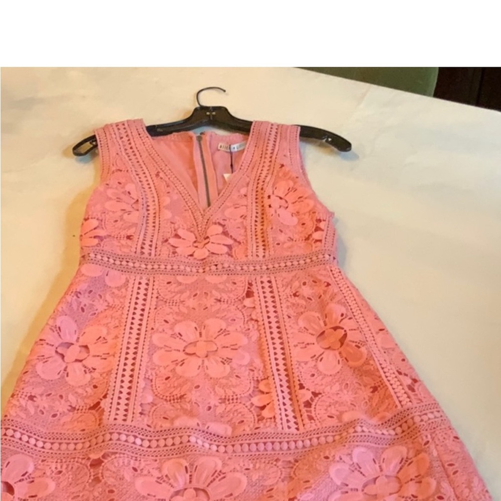 Alice + Olivia Pink Lace Floral Kids Dress